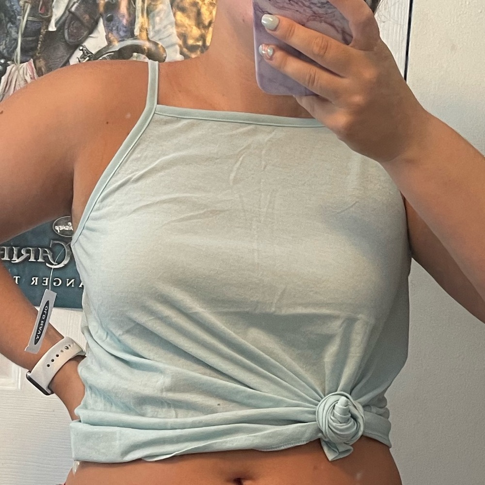 Blue Flowy Tank Top - Picture 7 of 7